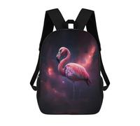 sinyumoney Mochila Para Niñas Space Flamingo Mochila Escolar Impresa En 3D Para Niños Mochila Informal De Día Mochila Ligera Para Estudiantes De Secundaria 17inch