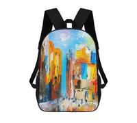 sinyumoney Mochila Para Niñas Summer in The City Mochila Escolar Impresa En 3D Para Niños Mochila Informal De Día Mochila Ligera Para Estudiantes De Secundaria 17inch