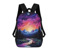 sinyumoney Mochila Para Niñas The Sun And The Moon Mochila Escolar Impresa En 3D Para Niños Mochila Informal De Día Mochila Ligera Para Estudiantes De Secundaria 17inch