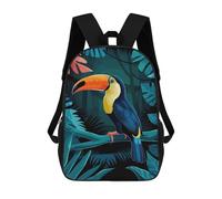 sinyumoney Mochila Para Niñas Toucan In The Jungle Mochila Escolar Impresa En 3D Para Niños Mochila Informal De Día Mochila Ligera Para Estudiantes De Secundaria 17inch