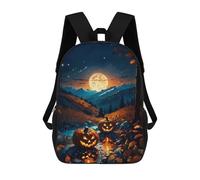 sinyumoney Mochila Para Niñas Two Halloween Pumpkins Mochila Escolar Impresa En 3D Para Niños Mochila Informal De Día Mochila Ligera Para Estudiantes De Secundaria 17inch