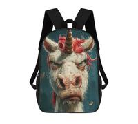 sinyumoney Mochila Para Niñas Unicorn Flat Face Mochila Escolar Impresa En 3D Para Niños Mochila Informal De Día Mochila Ligera Para Estudiantes De Secundaria 17inch