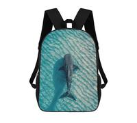 sinyumoney Mochila Para Niñas Whale Shark in Turquoise Water Mochila Escolar Impresa En 3D Para Niños Mochila Informal De Día Mochila Ligera Para Estudiantes De Secundaria 17inch