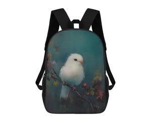 sinyumoney Mochila Para Niñas White Bird on Branch Mochila Escolar Impresa En 3D Para Niños Mochila Informal De Día Mochila Ligera Para Estudiantes De Secundaria 17inch
