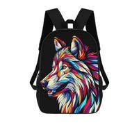 sinyumoney Mochila Para Niñas Wolf Wpap Colorful Mochila Escolar Impresa En 3D Para Niños Mochila Informal De Día Mochila Ligera Para Estudiantes De Secundaria 17inch