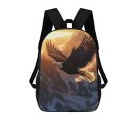 sinyumoney Mochila para niños, mochila escolar impresa en 3D para niños y niñas, Bald Eagle Sunset, 17"