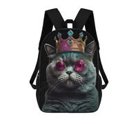 sinyumoney Mochila para niños, mochila escolar impresa en 3D para niños y niñas, King Of The Hous, 17"