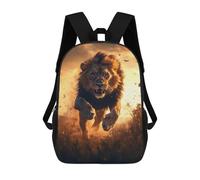 sinyumoney Mochila para niños, mochila escolar impresa en 3D para niños y niñas, Lion Running At Sunset, 17"