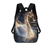 sinyumoney Mochila para niños, mochila escolar impresa en 3D para niños y niñas, Luminous Swan Grace, 17"