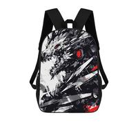 sinyumoney Mochila Para Niños Y Niñas Con Impresión 3D Abstract Dragon with Red Eyes Mochila Escolar Para Niños De Primaria, Mochila Informal De Viaje Para Portátil 17inch