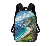sinyumoney Mochila Para Niños Y Niñas Con Impresión 3D California Pixel Art Mochila Escolar Para Niños De Primaria, Mochila Informal De Viaje Para Portátil 17inch
