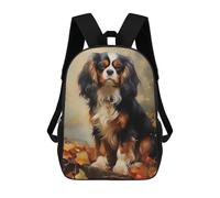 sinyumoney Mochila Para Niños Y Niñas Con Impresión 3D Cavalier King Charles Span Mochila Escolar Para Niños De Primaria, Mochila Informal De Viaje Para Portátil 17inch