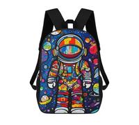 sinyumoney Mochila Para Niños Y Niñas Con Impresión 3D Colorful Astronaut in Space -16 Mochila Escolar Para Niños De Primaria, Mochila Informal De Viaje Para Portátil 17inch