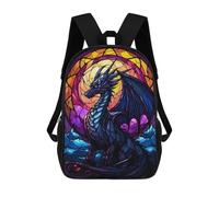 sinyumoney Mochila Para Niños Y Niñas Con Impresión 3D Colorful Dragon Mochila Escolar Para Niños De Primaria, Mochila Informal De Viaje Para Portátil 17inch