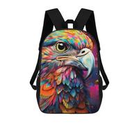 sinyumoney Mochila Para Niños Y Niñas Con Impresión 3D Colorful Eagle Portrait-16 Mochila Escolar Para Niños De Primaria, Mochila Informal De Viaje Para Portátil 17inch