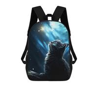 sinyumoney Mochila Para Niños Y Niñas Con Impresión 3D Cute Cat Kitten Firefly Mochila Escolar Para Niños De Primaria, Mochila Informal De Viaje Para Portátil 17inch