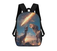 sinyumoney Mochila Para Niños Y Niñas Con Impresión 3D Dinosaurs Looking Up at A Meteor Mochila Escolar Para Niños De Primaria, Mochila Informal De Viaje Para Portátil 17inch