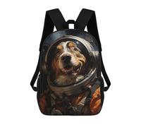 sinyumoney Mochila Para Niños Y Niñas Con Impresión 3D Dog in Space Mochila Escolar Para Niños De Primaria, Mochila Informal De Viaje Para Portátil 17inch
