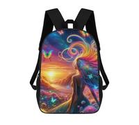 sinyumoney Mochila Para Niños Y Niñas Con Impresión 3D Follow The Butterflies Mochila Escolar Para Niños De Primaria, Mochila Informal De Viaje Para Portátil 17inch