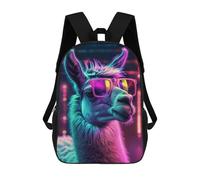 sinyumoney Mochila Para Niños Y Niñas Con Impresión 3D Funny Retro Party Llama Mochila Escolar Para Niños De Primaria, Mochila Informal De Viaje Para Portátil 17inch