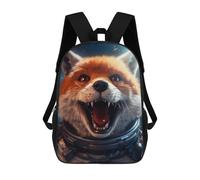sinyumoney Mochila Para Niños Y Niñas Con Impresión 3D Funny Space Fox Mochila Escolar Para Niños De Primaria, Mochila Informal De Viaje Para Portátil 17inch