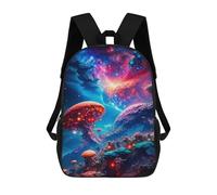 sinyumoney Mochila Para Niños Y Niñas Con Impresión 3D Galactic Mushroom Mochila Escolar Para Niños De Primaria, Mochila Informal De Viaje Para Portátil 17inch