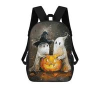 sinyumoney Mochila Para Niños Y Niñas Con Impresión 3D Ghosts Pumpkin Halloween Mochila Escolar Para Niños De Primaria, Mochila Informal De Viaje Para Portátil 17inch