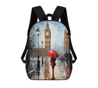 sinyumoney Mochila Para Niños Y Niñas Con Impresión 3D Girl Front The Iconic Big Ben Mochila Escolar Para Niños De Primaria, Mochila Informal De Viaje Para Portátil 17inch