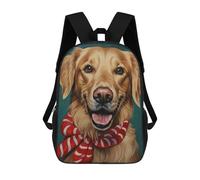 sinyumoney Mochila Para Niños Y Niñas Con Impresión 3D Golden Retriever Love Art Mochila Escolar Para Niños De Primaria, Mochila Informal De Viaje Para Portátil 17inch