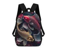 sinyumoney Mochila Para Niños Y Niñas Con Impresión 3D Golden Yin And Yang Mochila Escolar Para Niños De Primaria, Mochila Informal De Viaje Para Portátil 17inch