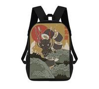 sinyumoney Mochila Para Niños Y Niñas Con Impresión 3D Great Sushi Wave Mochila Escolar Para Niños De Primaria, Mochila Informal De Viaje Para Portátil 17inch
