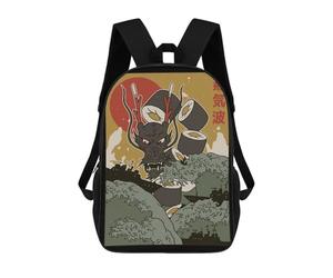 sinyumoney Mochila Para Niños Y Niñas Con Impresión 3D Great Sushi Wave Mochila Escolar Para Niños De Primaria, Mochila Informal De Viaje Para Portátil 17inch