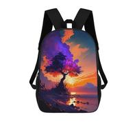 sinyumoney Mochila Para Niños Y Niñas Con Impresión 3D Majestic Tree by The Lake Mochila Escolar Para Niños De Primaria, Mochila Informal De Viaje Para Portátil 17inch
