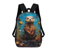 sinyumoney Mochila Para Niños Y Niñas Con Impresión 3D Otter Colorful Mochila Escolar Para Niños De Primaria, Mochila Informal De Viaje Para Portátil 17inch