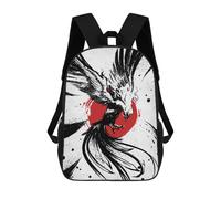 sinyumoney Mochila Para Niños Y Niñas Con Impresión 3D Phoenix Hoo Mochila Escolar Para Niños De Primaria, Mochila Informal De Viaje Para Portátil 17inch