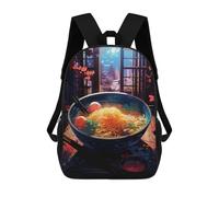 sinyumoney Mochila Para Niños Y Niñas Con Impresión 3D Ramen Japan Neon Mochila Escolar Para Niños De Primaria, Mochila Informal De Viaje Para Portátil 17inch