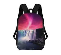sinyumoney Mochila Para Niños Y Niñas Con Impresión 3D Red Northern Lights at Sky Mochila Escolar Para Niños De Primaria, Mochila Informal De Viaje Para Portátil 17inch