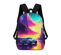 sinyumoney Mochila Para Niños Y Niñas Con Impresión 3D Retro Car 10 Mochila Escolar Para Niños De Primaria, Mochila Informal De Viaje Para Portátil 17inch
