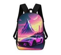 sinyumoney Mochila Para Niños Y Niñas Con Impresión 3D Retro Car 13 Mochila Escolar Para Niños De Primaria, Mochila Informal De Viaje Para Portátil 17inch
