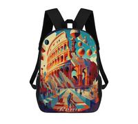 sinyumoney Mochila Para Niños Y Niñas Con Impresión 3D Rome Colosseum 4 Mochila Escolar Para Niños De Primaria, Mochila Informal De Viaje Para Portátil 17inch