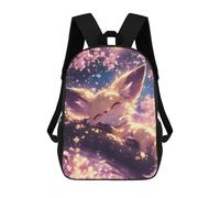 sinyumoney Mochila Para Niños Y Niñas Con Impresión 3D Sleeping Fox in Cherry Blossoms Mochila Escolar Para Niños De Primaria, Mochila Informal De Viaje Para Portátil 17inch