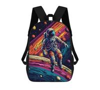 sinyumoney Mochila Para Niños Y Niñas Con Impresión 3D Space Odyssey Astronaut's Journey Mochila Escolar Para Niños De Primaria, Mochila Informal De Viaje Para Portátil 17inch