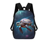 sinyumoney Mochila Para Niños Y Niñas Con Impresión 3D Space Turtle Sea Animal Mochila Escolar Para Niños De Primaria, Mochila Informal De Viaje Para Portátil 17inch