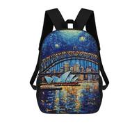 sinyumoney Mochila Para Niños Y Niñas Con Impresión 3D Sydney Opera House Night Mochila Escolar Para Niños De Primaria, Mochila Informal De Viaje Para Portátil 17inch