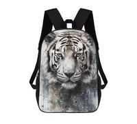 sinyumoney Mochila Para Niños Y Niñas Con Impresión 3D Tiger Beauty Black Ink Mochila Escolar Para Niños De Primaria, Mochila Informal De Viaje Para Portátil 17inch