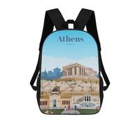 sinyumoney Mochila Para Niños Y Niñas Con Impresión 3D Travel to Athens Mochila Escolar Para Niños De Primaria, Mochila Informal De Viaje Para Portátil 17inch