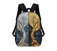 sinyumoney Mochila Para Niños Y Niñas Con Impresión 3D Twilight Symphony Duality of Light And Shadow Mochila Escolar Para Niños De Primaria, Mochila Informal De Viaje Para Portátil 17inch