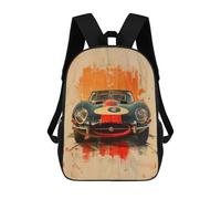 sinyumoney Mochila Para Niños Y Niñas Con Impresión 3D Vintage Racing Car Art Mochila Escolar Para Niños De Primaria, Mochila Informal De Viaje Para Portátil 17inch