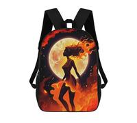 sinyumoney Mochila Para Niños Y Niñas Con Impresión 3D Walk through The Fire Mochila Escolar Para Niños De Primaria, Mochila Informal De Viaje Para Portátil 17inch