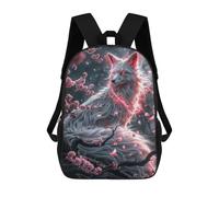 sinyumoney Mochila Para Niños Y Niñas Con Impresión 3D White Kitsune Fox Mochila Escolar Para Niños De Primaria, Mochila Informal De Viaje Para Portátil 17inch